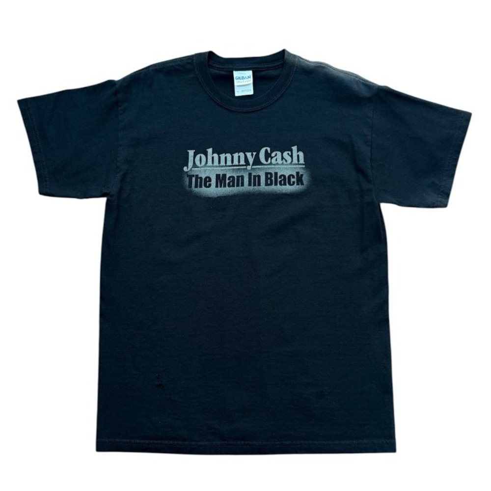 Vintage Y2K Johnny Cash Man In Black Country Music Band Merch Graphic T-shirt